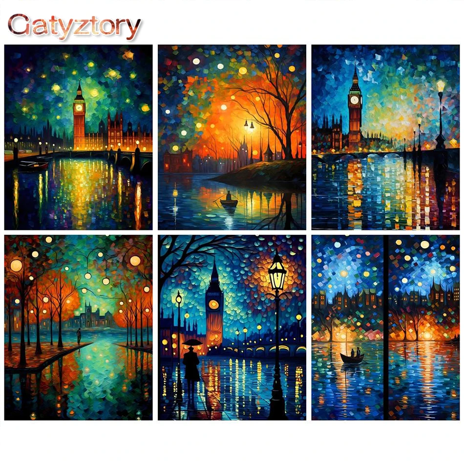 

GATYZTORY Diy Coloring Picture By Numbers Abstract Landscape Home Wall Art Canvas Paintings Painting By Numbers Scenery Unique G