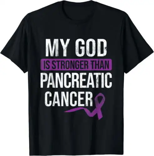 God Stronger than Pancreatic Cancer Cancer Awareness T-Shirt