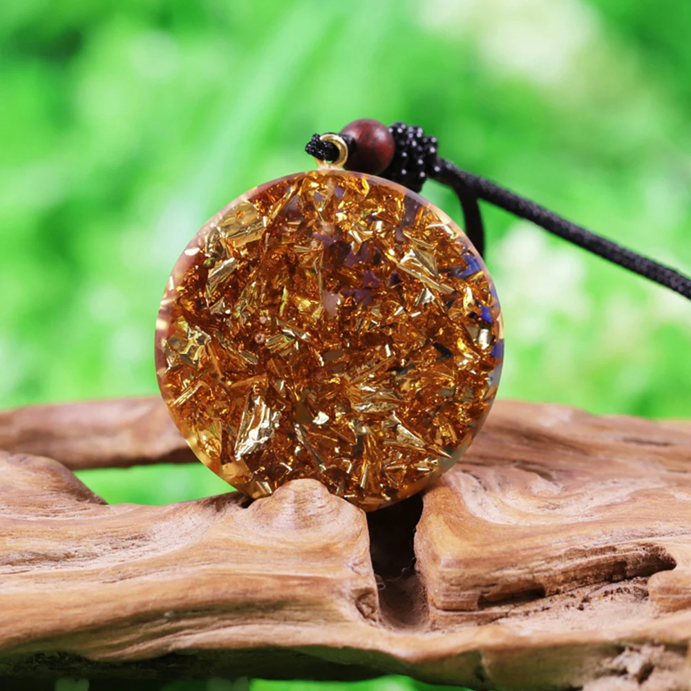 Chakra Orgonite Necklace Healing Reiki Orgonite Pendant Meditation Energy Necklace Sacred Geometry Resin Jewelry