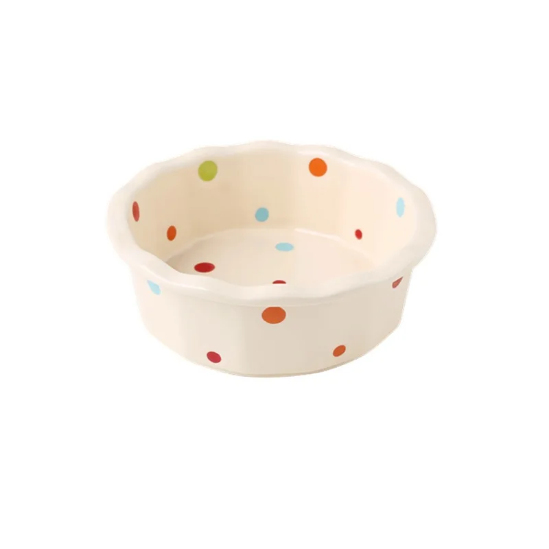 

Ceramic Cat Bowl with Stand Adjustable Tilt Height Anti Neck Prevent Black Chin Stains Easy Clean Small Dog Food Dish Patterns