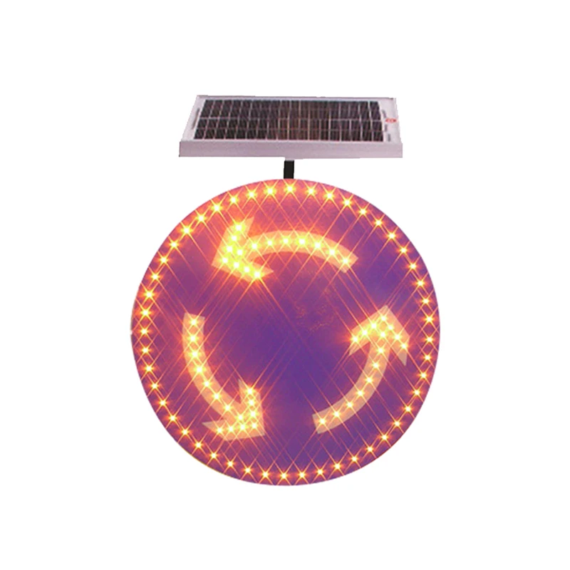 Safety Traffic Reflective Solar Powered Road Signs Led Pedestrian Crossing Warning Road Traffic Signs