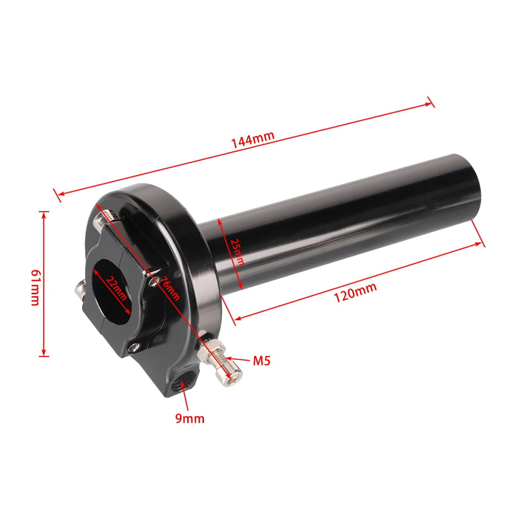 Universal Motorrad 7/8 "CNC Aluminium Gaspedal Gas Twist Griffe Lenker Für Die Meisten Moped Dirt Pit Bike Roller ATV quad – Detail 9