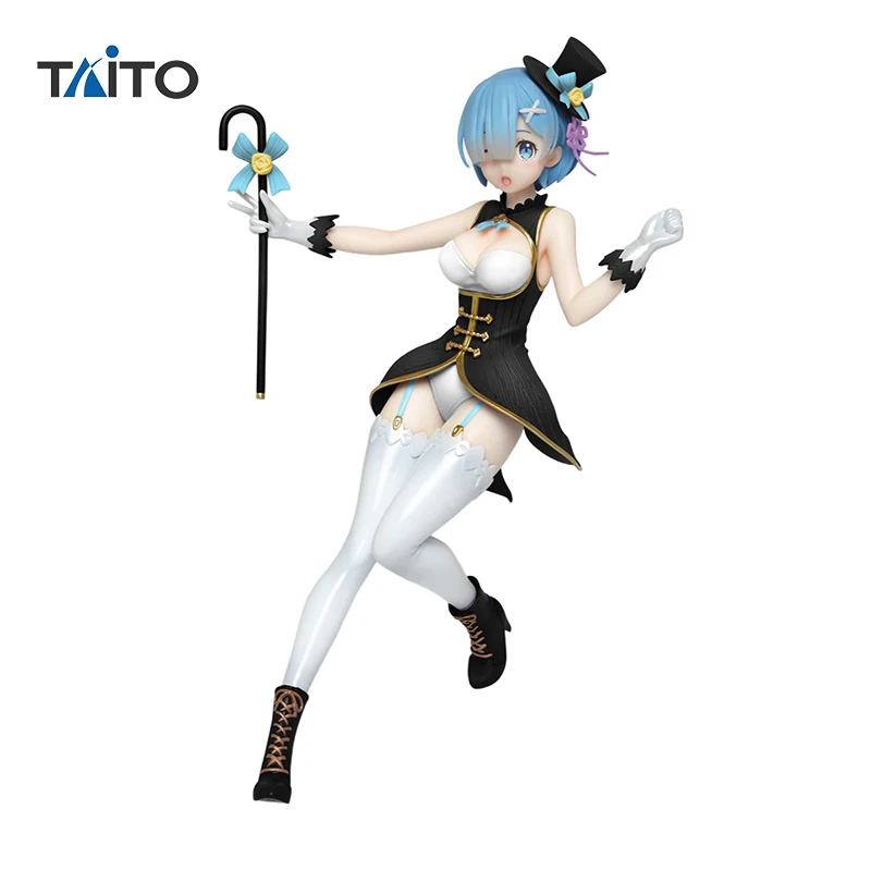 Original Figuras Anime 23cm TAITO Re:Life in a different world from zero Rem Magician Renewal Model Toy Ornaments Gifts