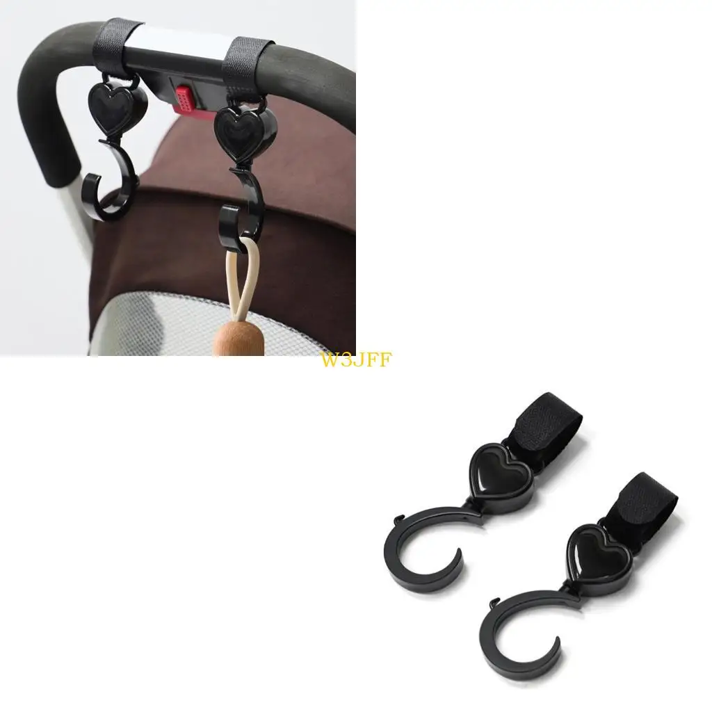 

W3JF Pram Hooks 360Degree Baby Pushchair Hooks Shopping Bag Holder Bike E-bike Hooks Stroller Organisers Holders
