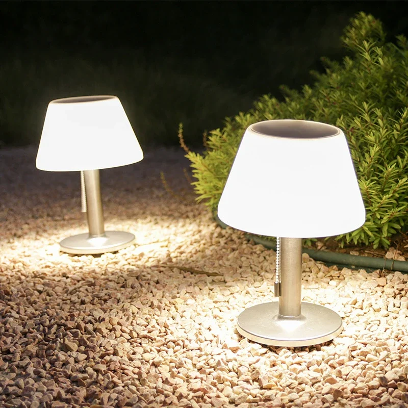 New European wind solar mushroom night light outdoor dining bar clear bar lamp Bedside table lamp dimmable table lamp