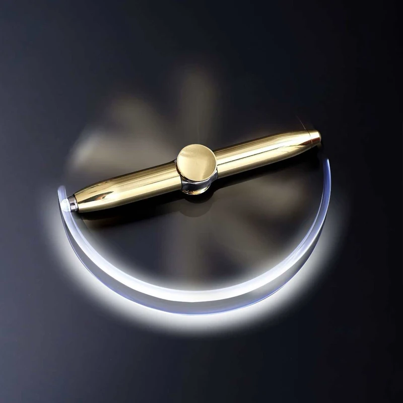 Fidget Spinning Pen with Led Light Cool EDC Gadgets ADHD Anxiety Stress Reducer Gifts For Adults Students Teenages