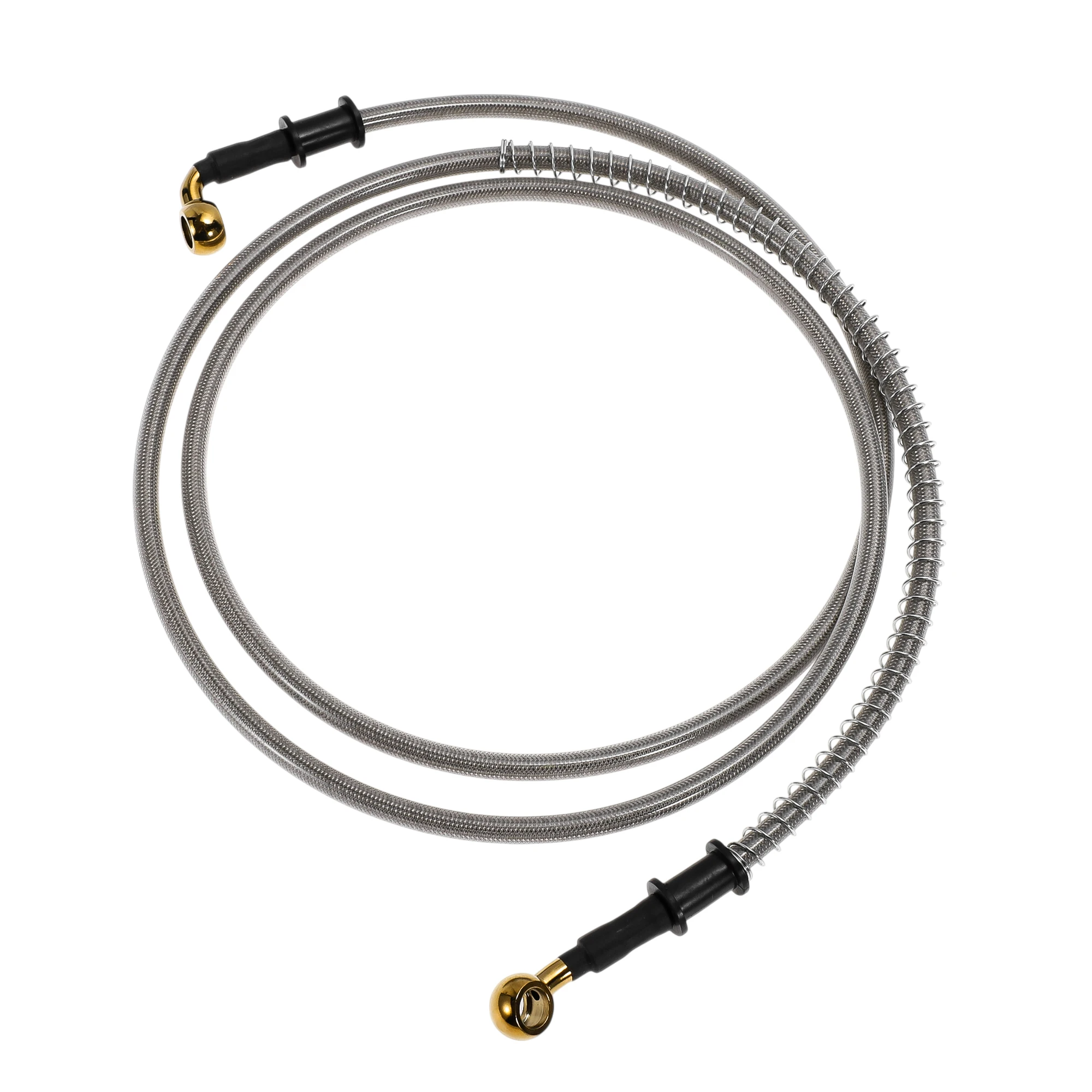 UXCELL 180cm Motorcycle Brake Clutch Oil Hose Line Silver Tone