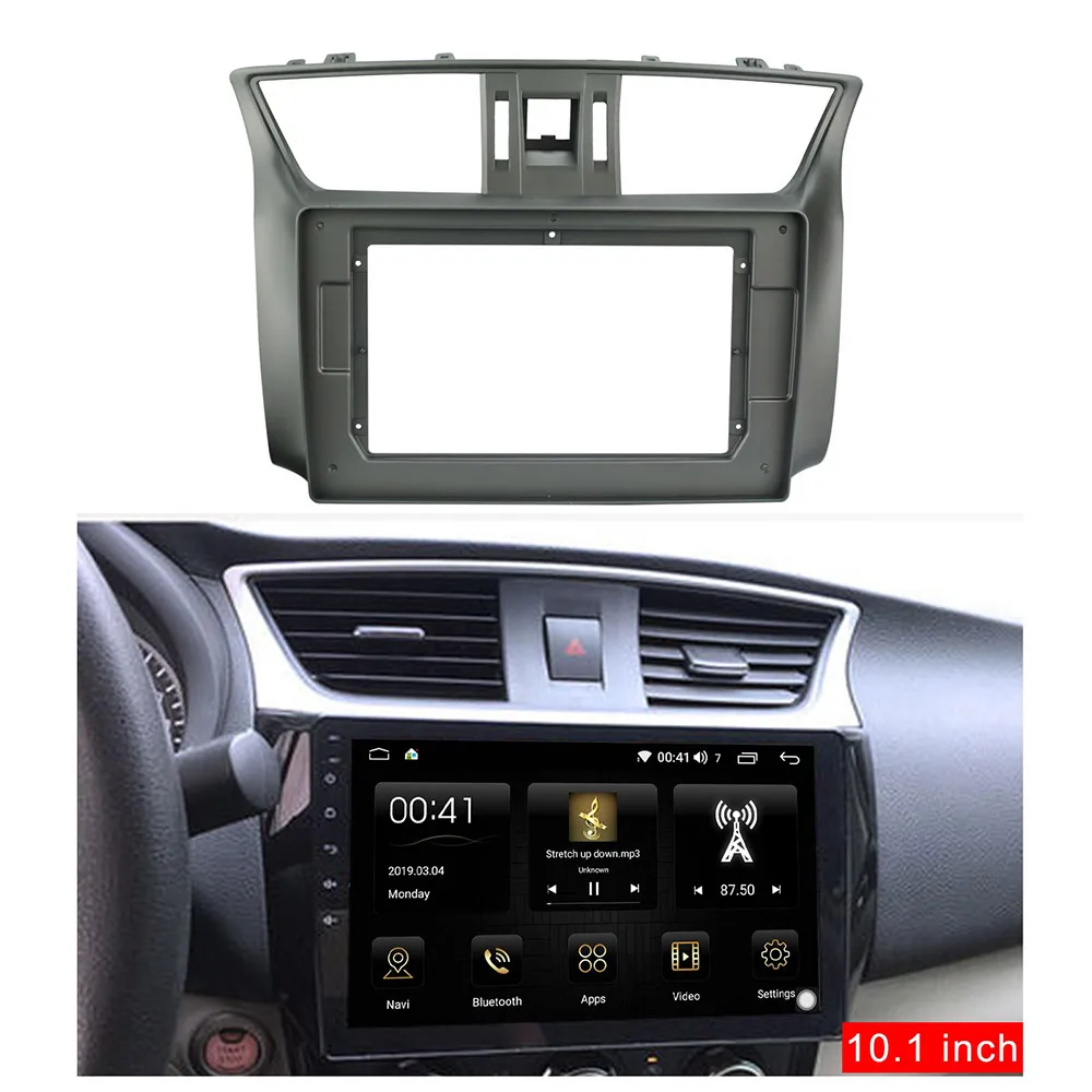 10.1 inch 2din car  Fascia For NISSAN SYLPHY 2012-2015 stereo Panel Dash Installation Double Din Radio CD DVD frame Trim Kits