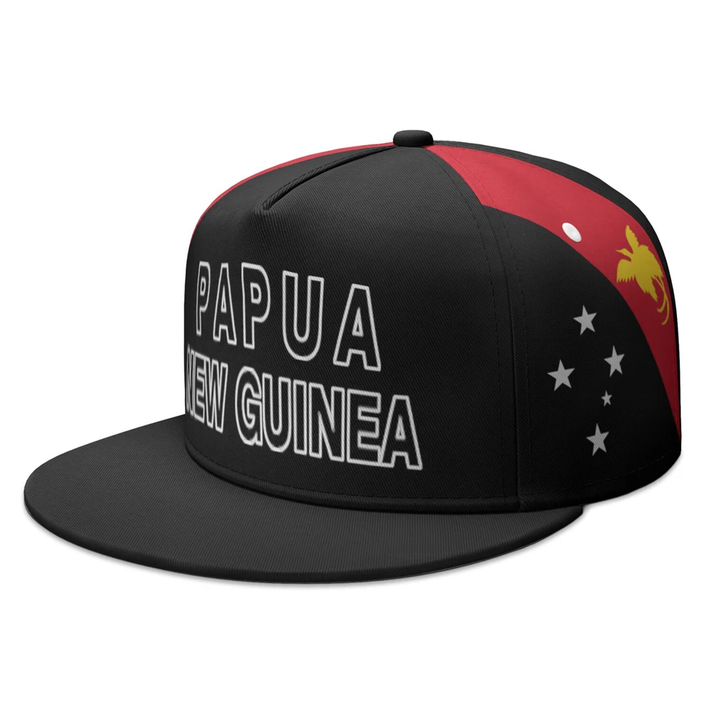 Papua New Guinea  Free Custom Made Name Logo Flat Brimmed Cap Nation Flag Pg Guinean Country College Print Photo Hip-hop Hat