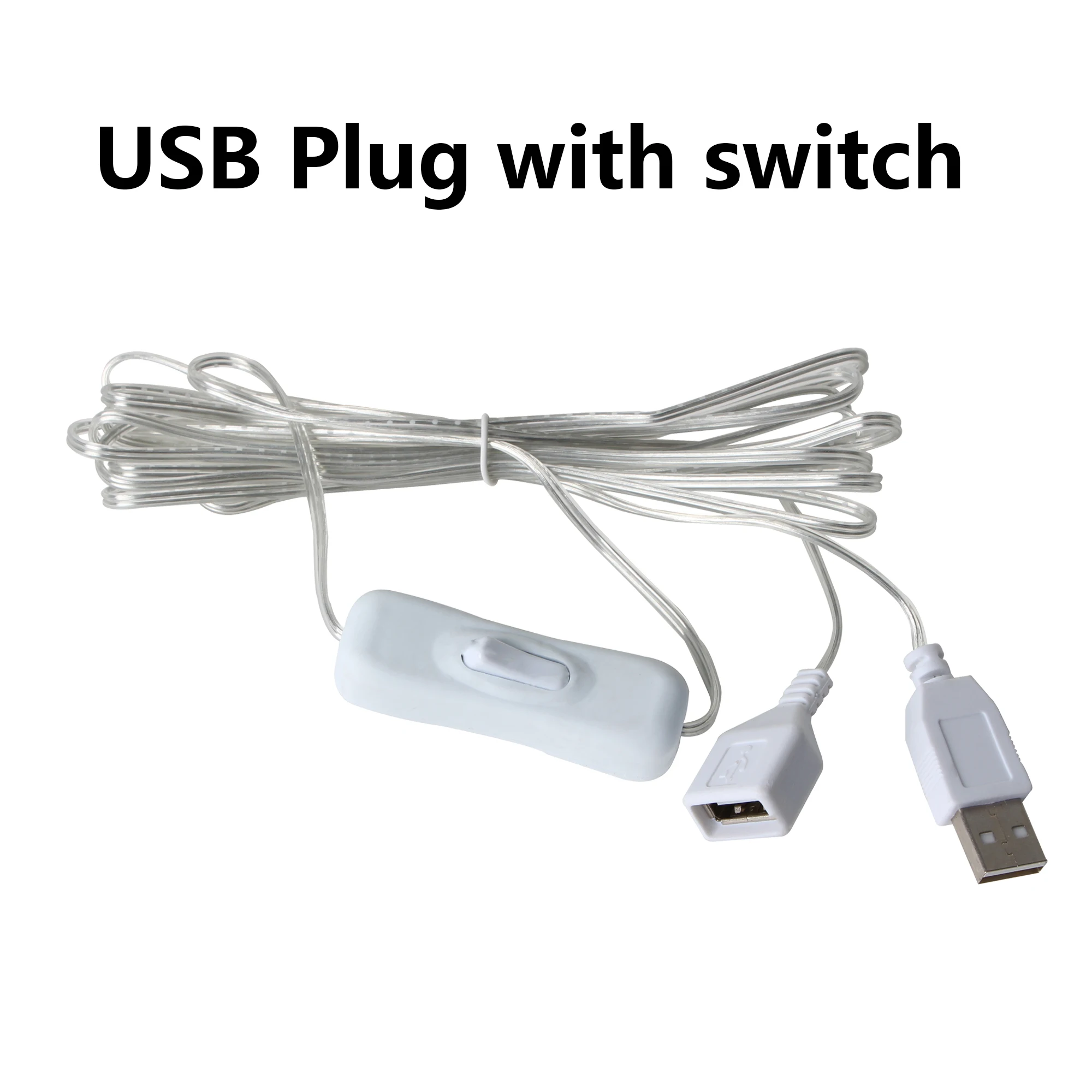 3M EU/US/USB Plug Extension Cable For Curtain Lights And More Lights