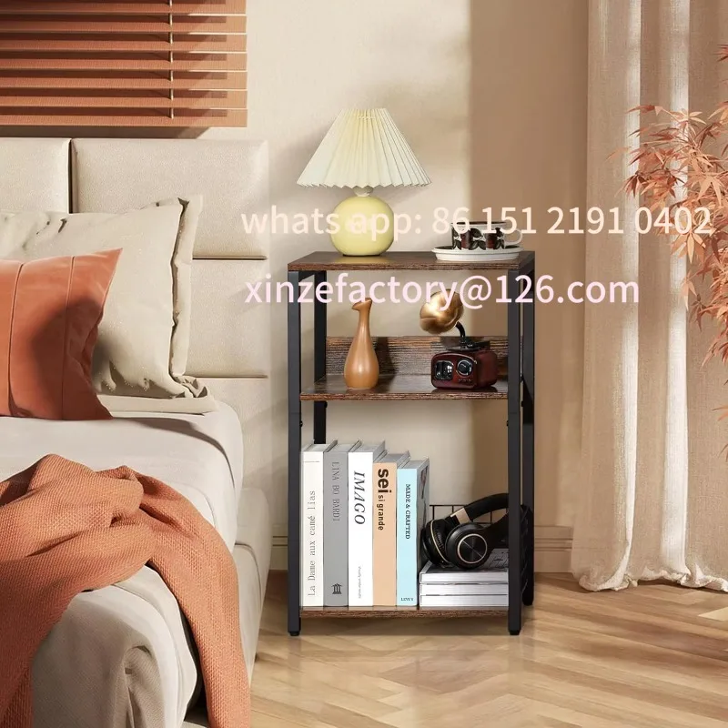 

Customizable Wooden Record Player Stand Album Storage Stand for Home Furniture End Table Use in Living Room Bed