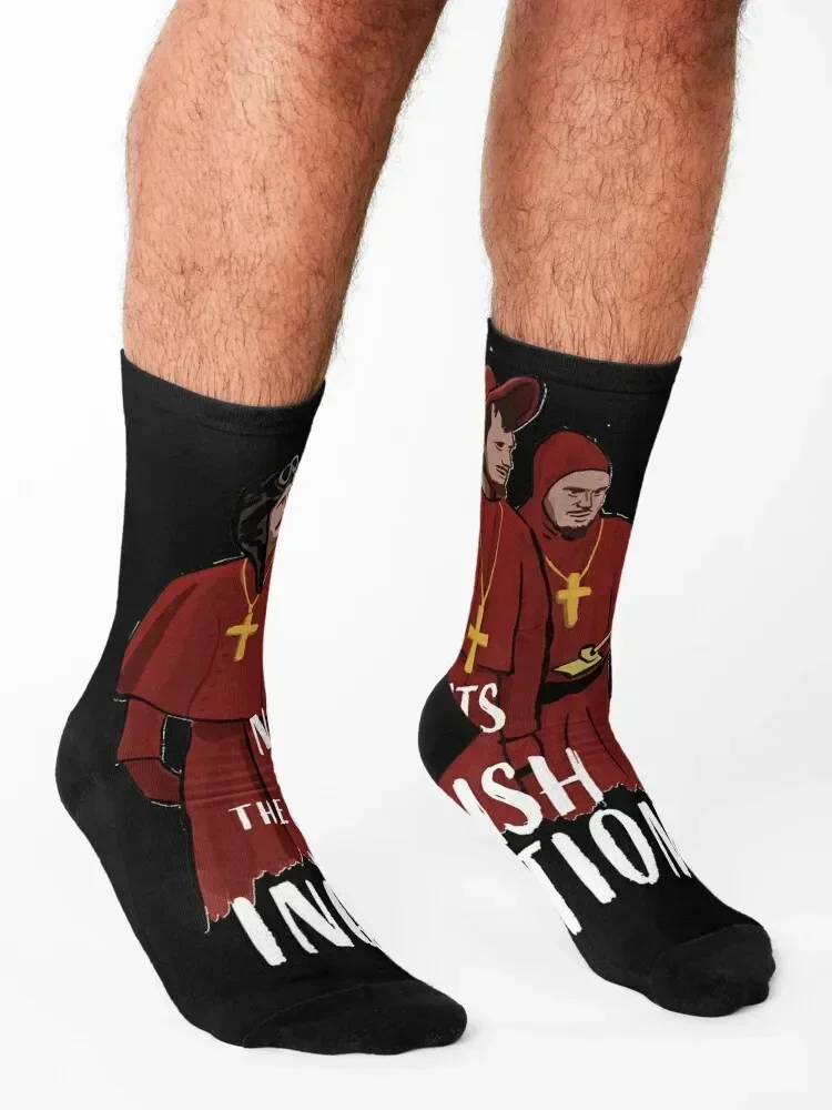 No One Expects the Spanish Inquisition! Socks Stockings man funny gift man with print Mens Socks Women's
