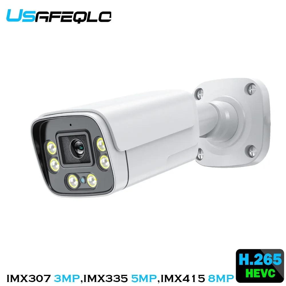 

265 4K Security Camera Outdoor System Surveillance IP PoE Camera with Face/Human/Vehicle Detection 25FPS Daytime 100Ft IR Night