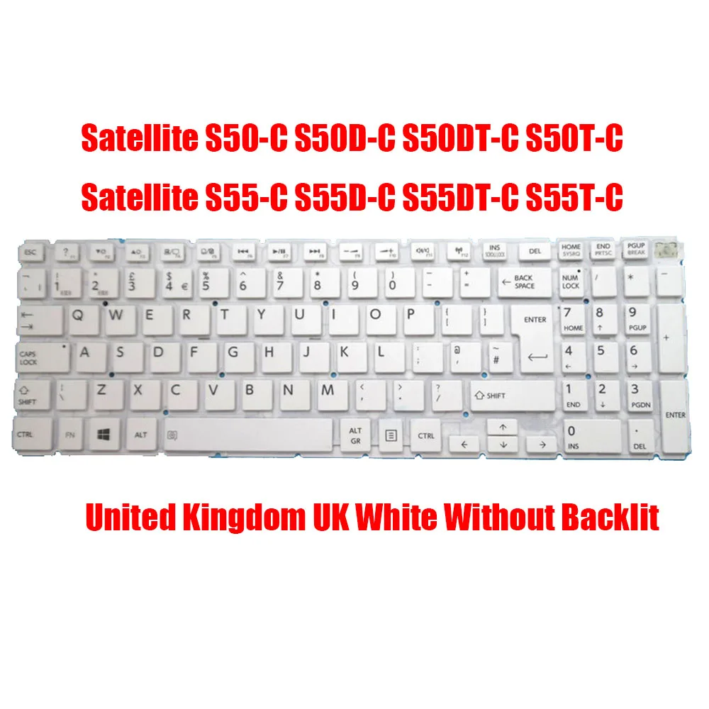 

US UK GR IT Laptop Keyboard For Toshiba Satellite S50-C S50D-C S50DT-C S50T-C S55-C S55D-C S55DT-C S55T-C English German Italian