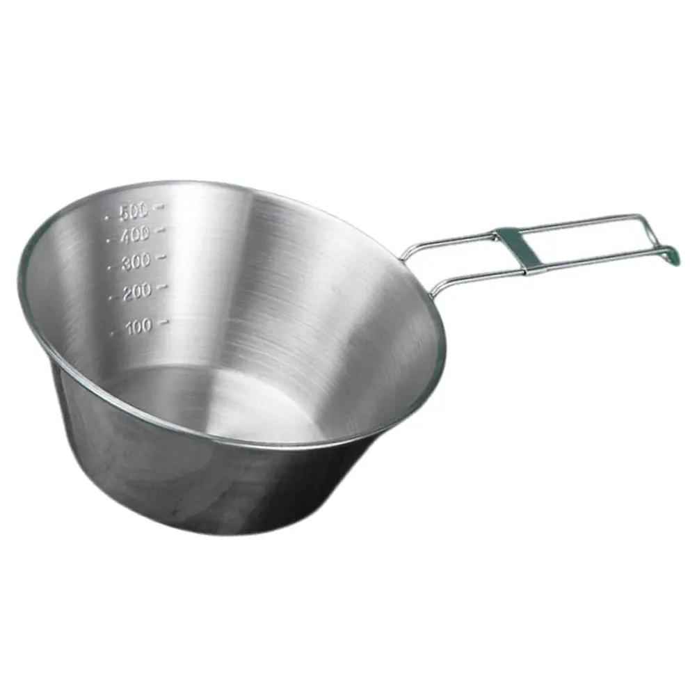 

304 Stainless Steel Camping Bowls 14cm Foldable H Portable Picnic Bowl Set Collapsible Cookware Soup Cups Water Cup Outdoor