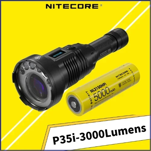 nitecore p35i ultra longa distancia feixe duplo usb c recarregavel lep lanterna 3000lumens com 5000mah bateria mais display oled 01