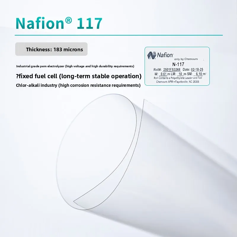 

N117 electrolytic cell proton exchange membrane
