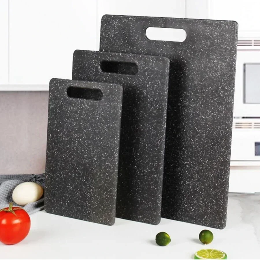 Three piece set of double-sided classification rolling surface and panel, cut fruit antibacterial imitation marble cutting board