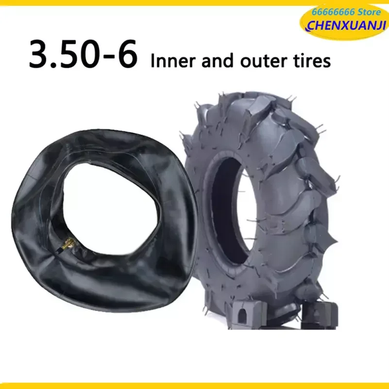 Шины 3,50-6 подходят для микротиллеров, роторных тиллеров, тележек, прогулочных тракторов, внешних и внутренних шин