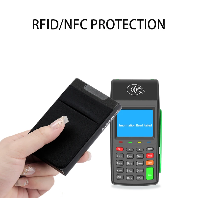 弾力性のある金属製の財布,クレジットカードホルダー,ミニRFID,ポップアップ,カードホルダー