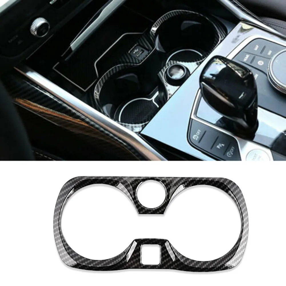 Carbon Fiber Water Cup Cover Trim Compatible with For BMW For 3 Series For G20 Models Produced Between 2019 and 2021
