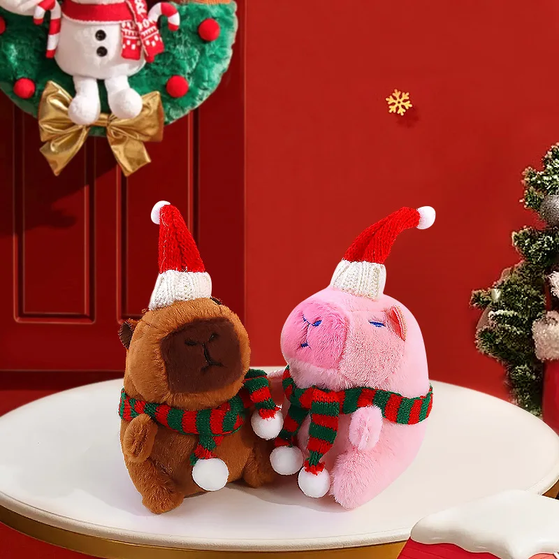 11 cm capibara pluche sleutelhanger hanger simulatie kawaii knuffels zachte pop pluche collectie kerstcadeaus speelgoed voor kinderen