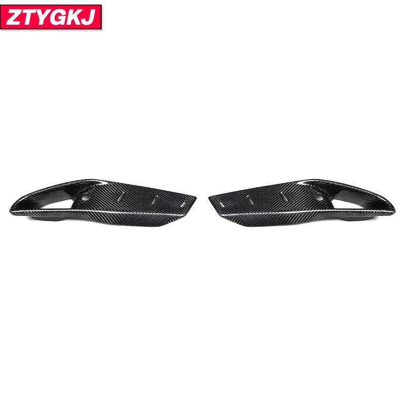 2 PCS Carbon Fiber Front Bumper Fog Lamp Air Vents Trims For BMW X5M F85 Tuning 2015 Up