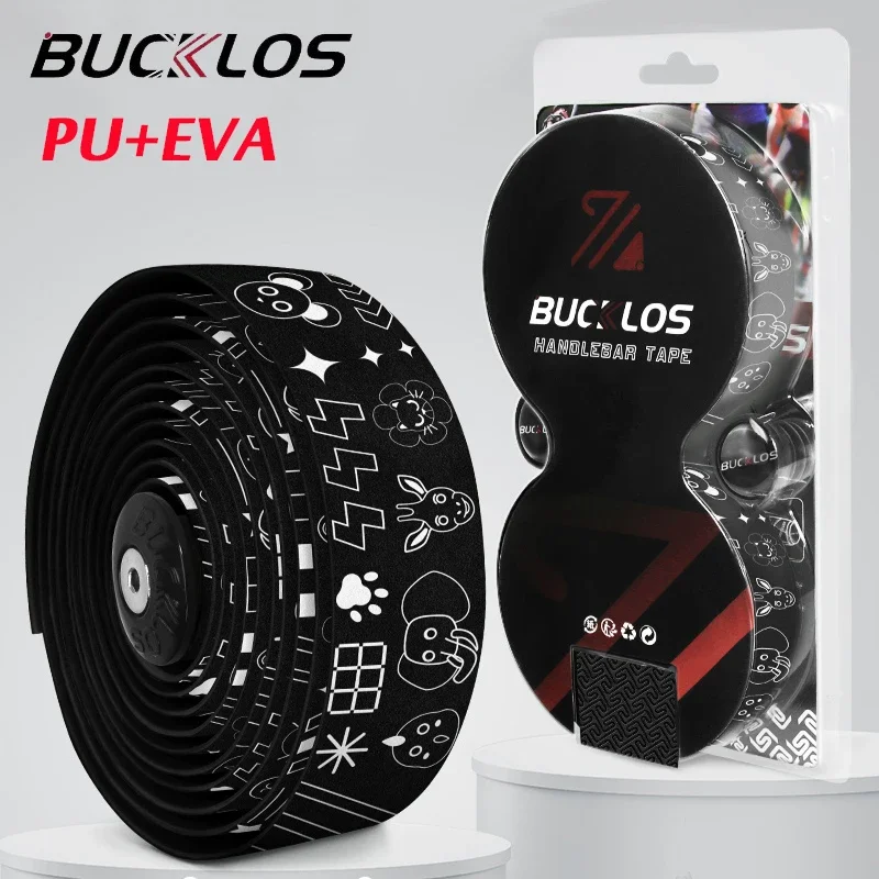 BUCKLOS Breathable Cycling Handlebar Tapes Non-slip Road Bike Bar Tape EVA/PU Soft Bike Wrap Tape Anti-Vibration Handlebar Tape