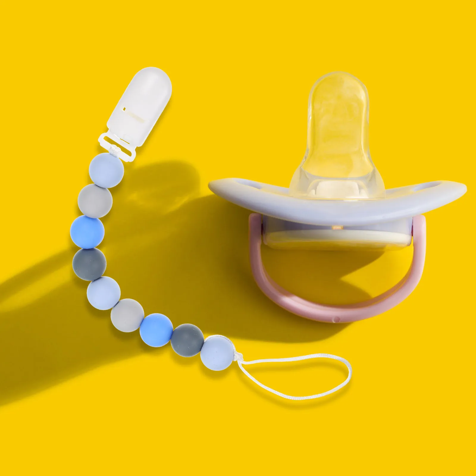 2pcs Silicone Clip Portable Teether Convenient Teether Clip Holder Dust-Proof Wear-Resistant Baby Accessory For Infant Girls