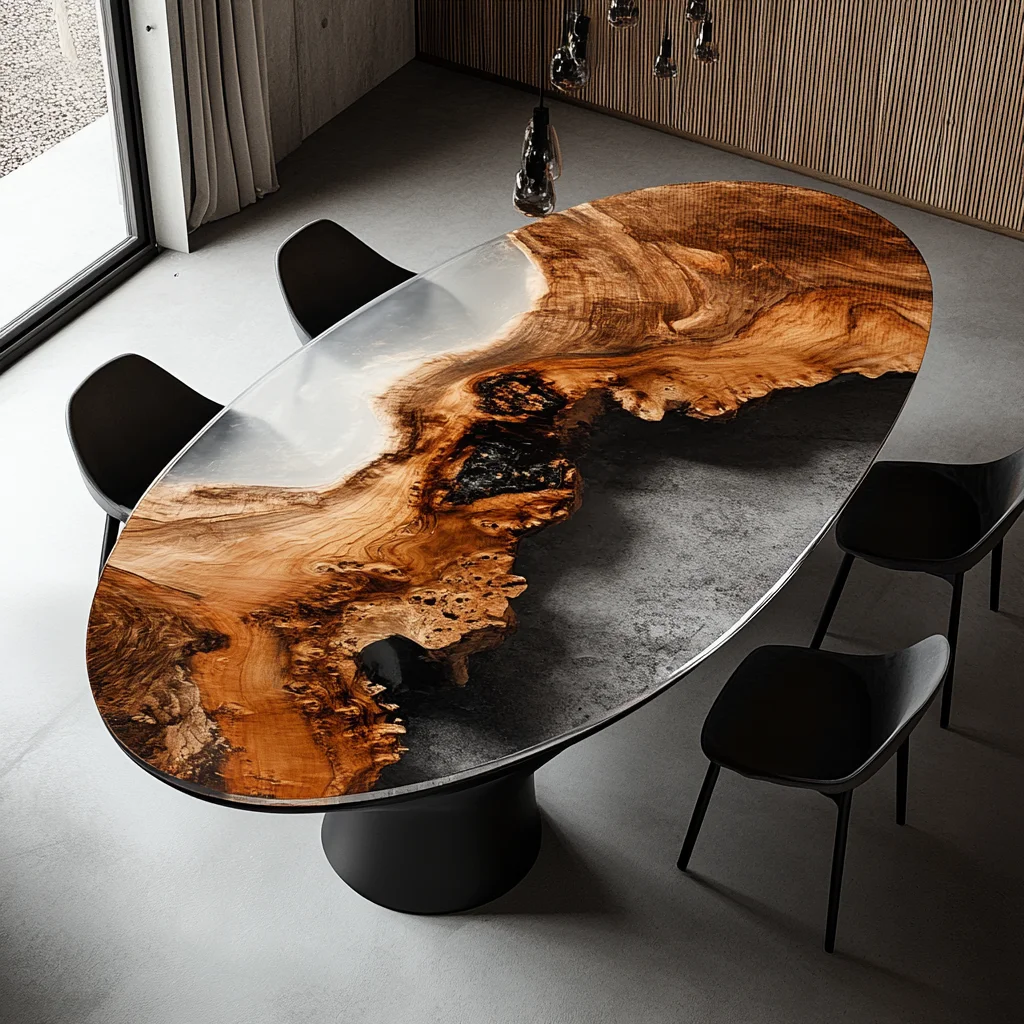 # Z Rectangular Table Sea Wave Design Dining Table Desk Furniture Home Kitchen Restaurant Tables Office Desks