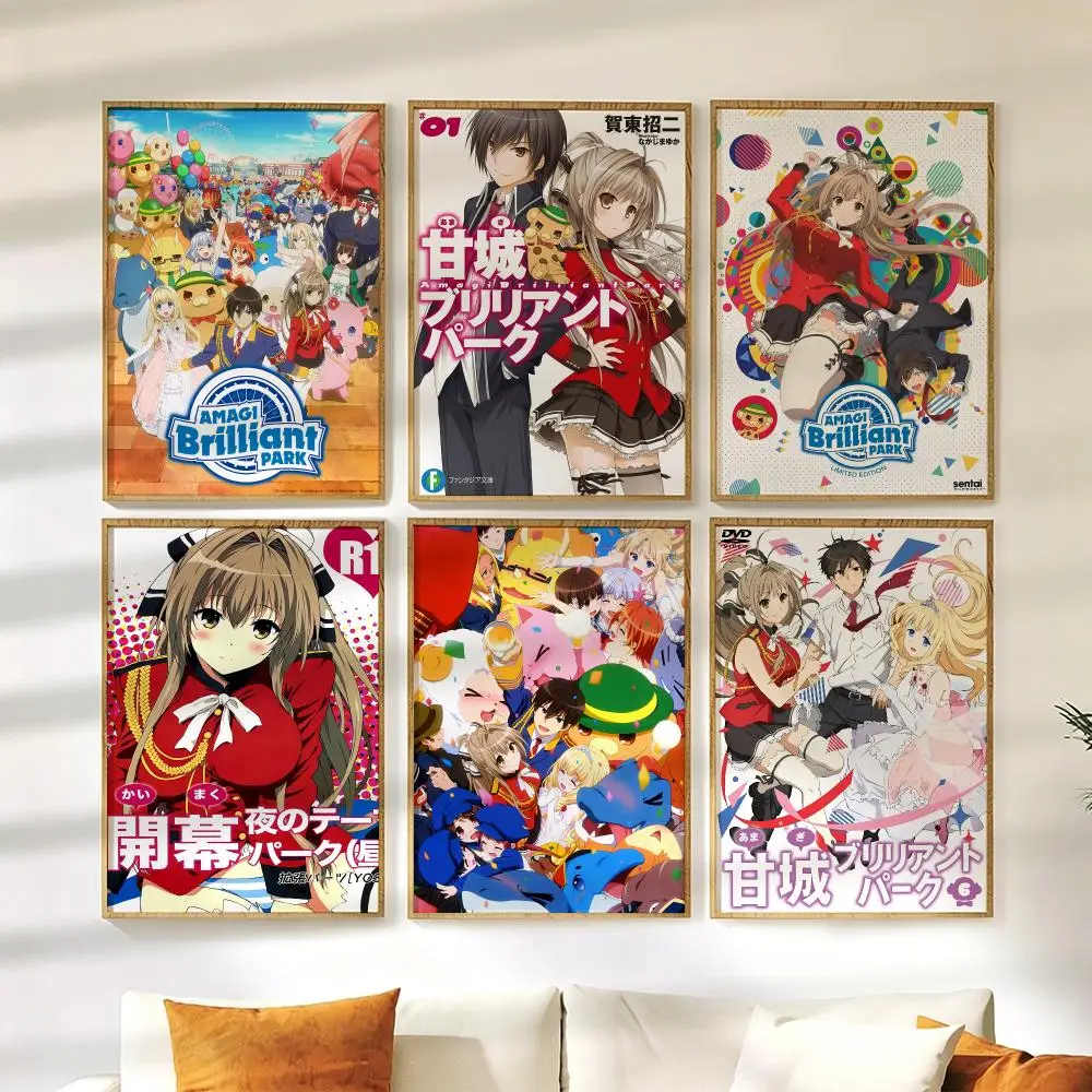 Anime Amagi B-Brilliant P-Park Sento Isuzu Poster Wall Stickers HD Painting Self Adhesive Art Decals for Bedroom Room Home Decor