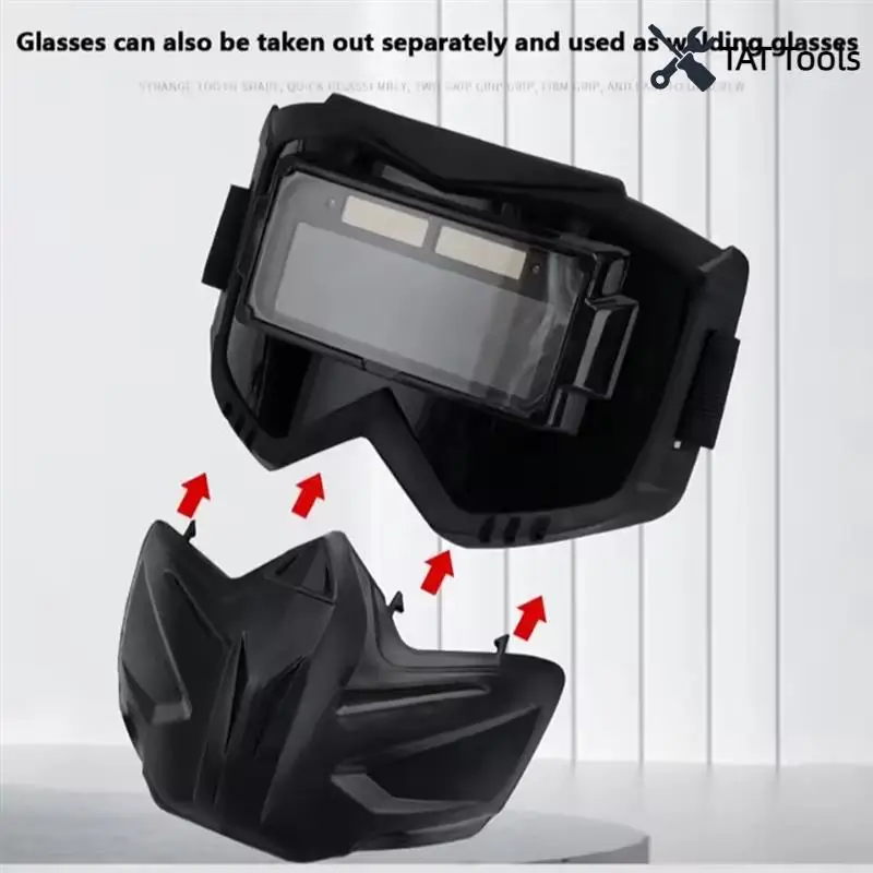 

Welder's Choice: Auto Darkening Face Protector With Adjustable Strap For Enhanced Safety