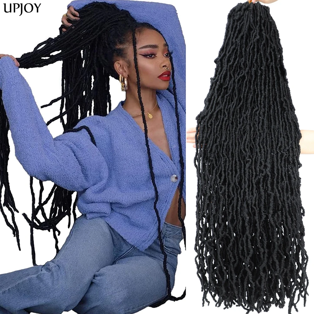 Soft Locs Crochet Hair 18 24 36 inch Faux Locs Crochet Hair pre looped Braids Synthetic Crochet Hair Dreadlocks Hair Extensions