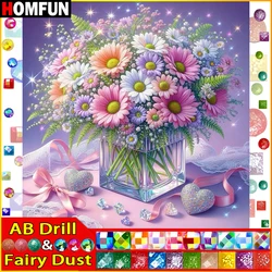 HOMFUN Fairy Dust AB Diamond Painting Full Square/Round Diamond 