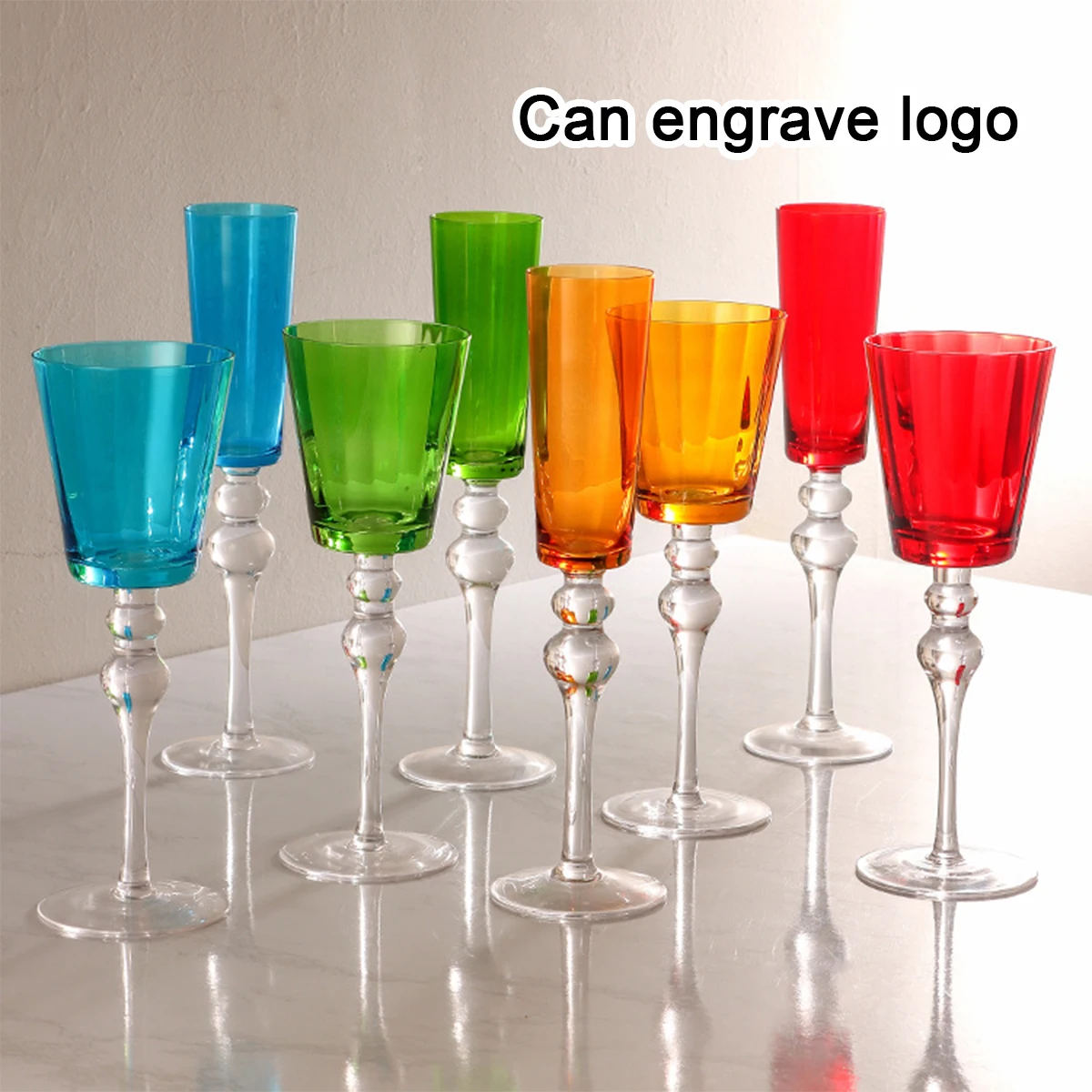 (Pode gravar logotipo) Copo de champanhe de cristal de luxo 220ML, taça doméstica, par de casamento, copo de vinho espumante, copo de vinho tinto para festa