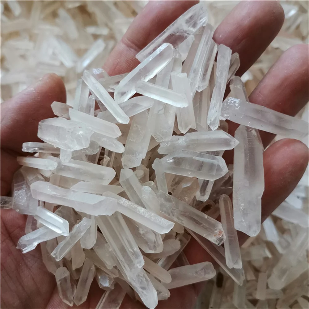 

Natural White Crystal Point Wand Energy Stone Raw Column Rock Mineral Specimen Home Decor DIY Jewelry Design