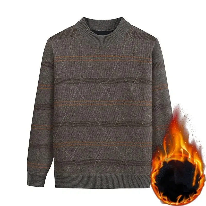 

Свитера, зимние топы, осенне-зимняя мужская бархатная утепленная теплая одежда среднего возраста, пожилые мужчины