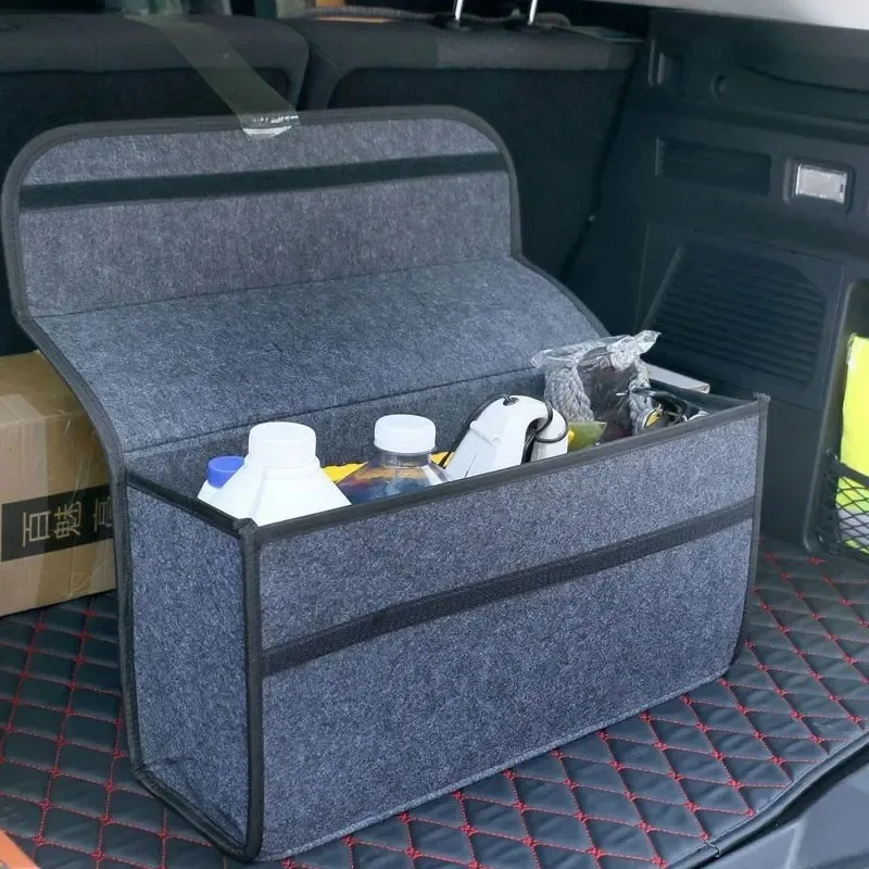 

1pc Car Storage Felt Box for Dark Gray Anti Slip Storage Tools Towels Car Accessories Storage Bag Foldable High-Quality Felt Box