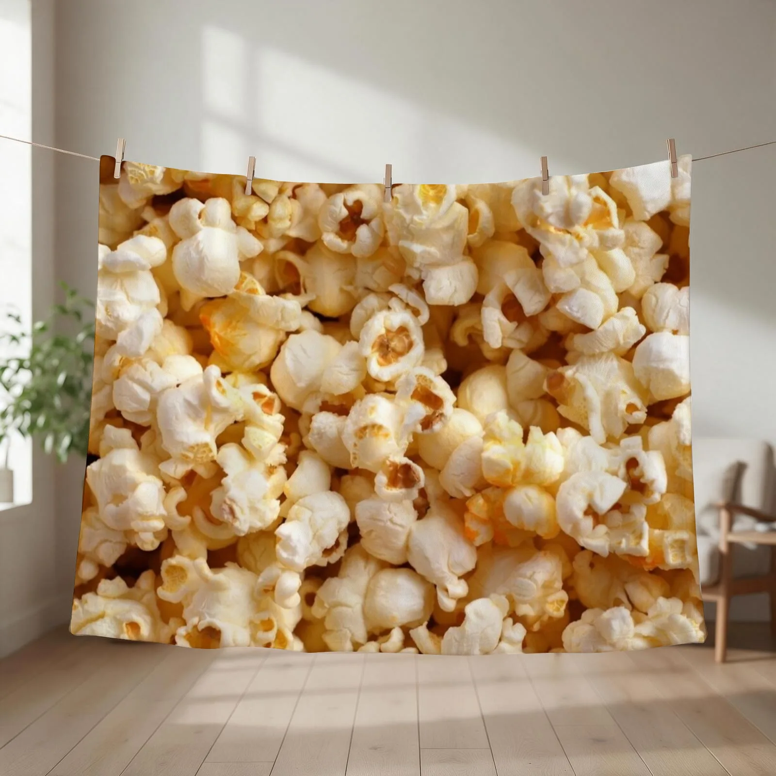 Popcorn Throw Blanket couch cozy soft plush fuzzy picnic outdoor blanket