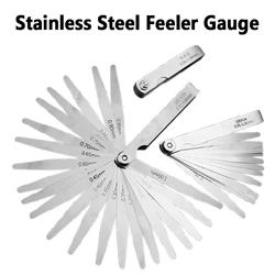 1Pcs10-32 Blades Feeler Gauge Metric Gap Filler Gauge 0.01-1mm Stainless Steel High Precision Thickness Gauge Measurement Tool
