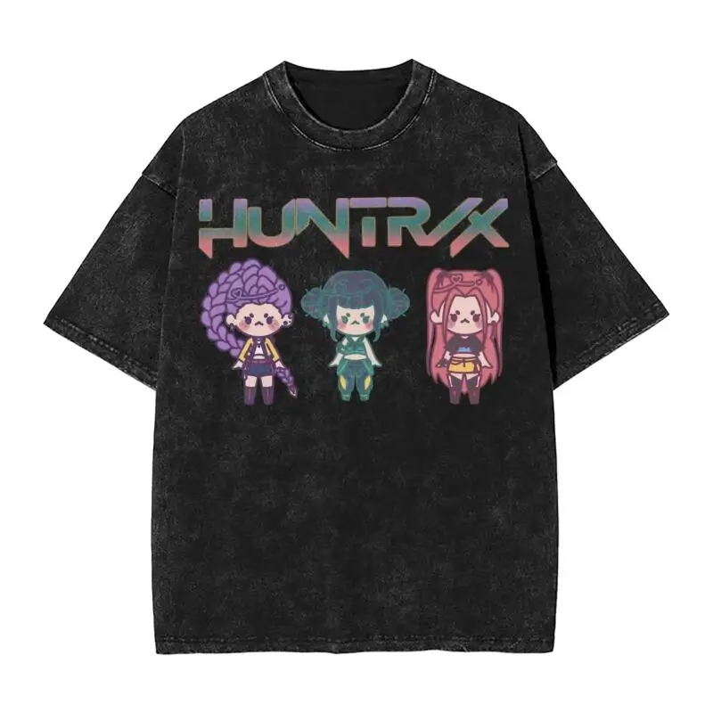 تي شيرت KPop Demon Hunters Baby Saja مغسول تي شيرت أنيق تي شيرت Saja Boys تي شيرت علوي للرجال والنساء 100% قطن Harajuku صيفي