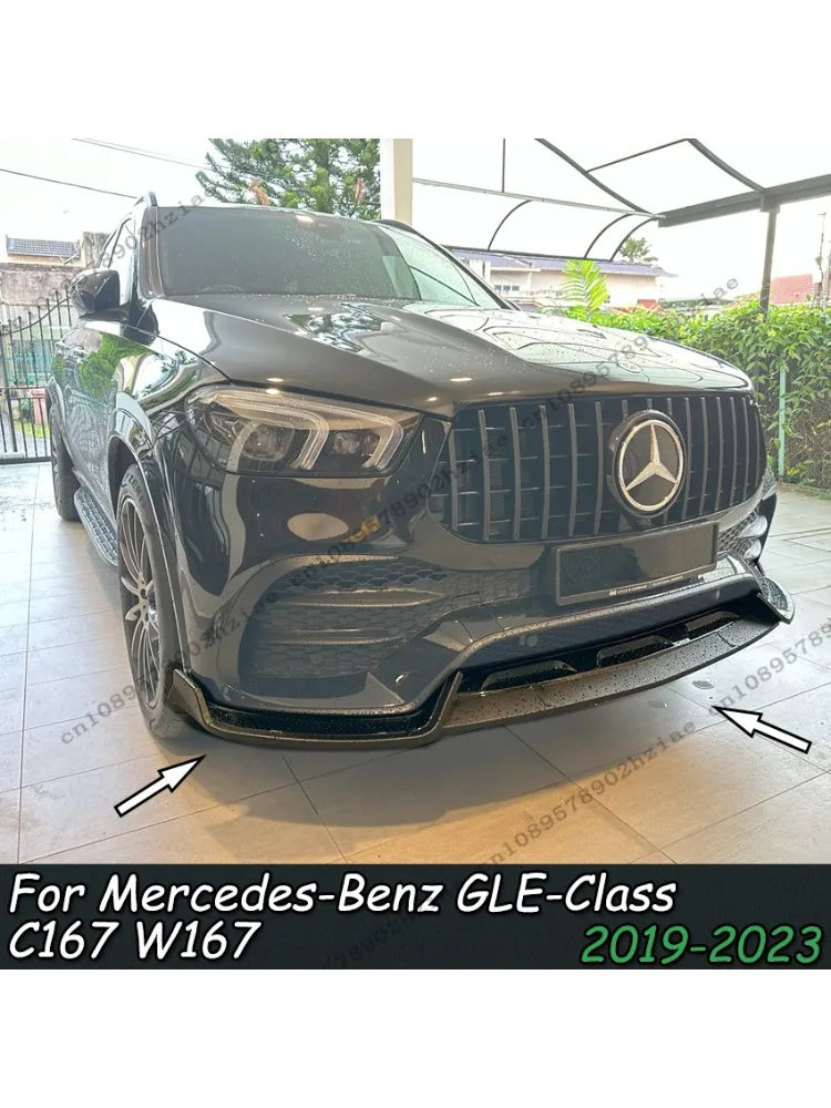 Voorbumper Lip Spoiler Voor Mercedes Benz GLE-Klasse W167 C167 GLE350 AMG 2019-2023 Bumper Lip protector Lagere Blade Splitter - afbeelding 2