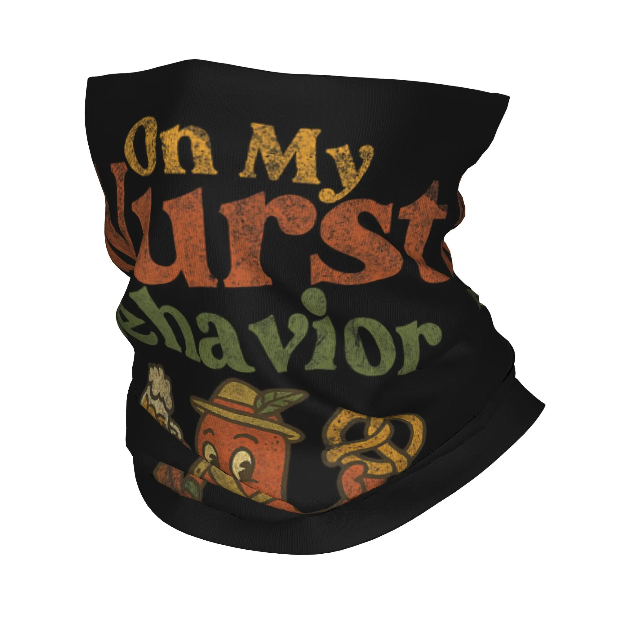 Wurst Funny Drinking German Oktoberfest Bandana Neck Gaiter Printed Beer Balaclavas Magic Scarf Multifunctional Headwear Adult