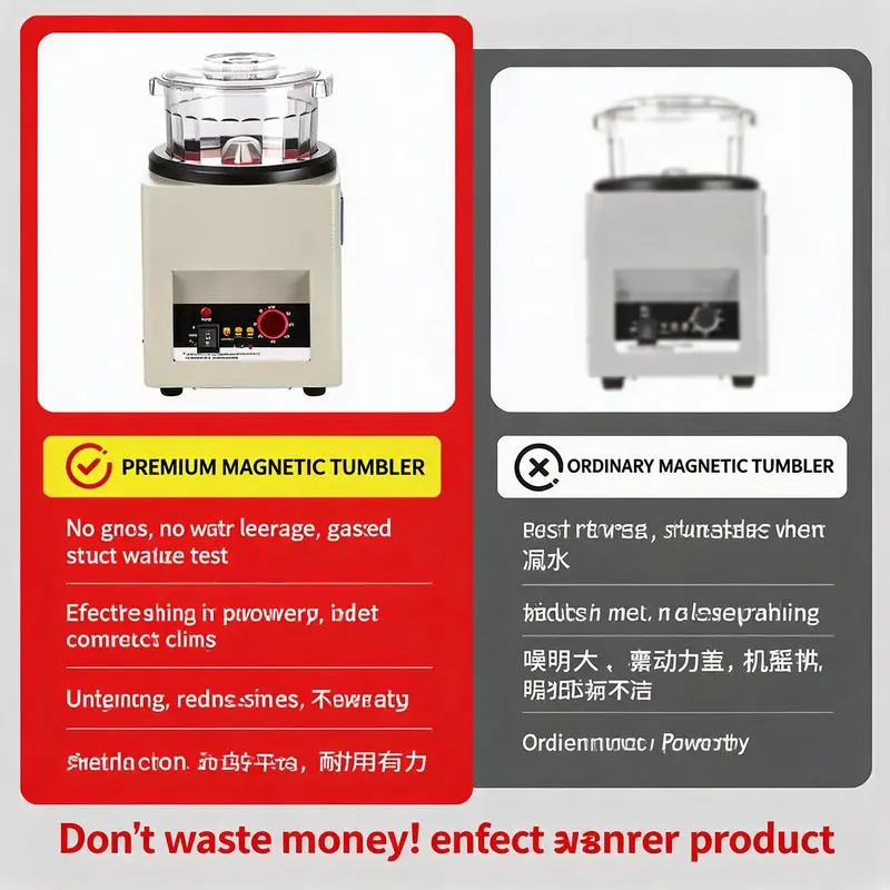 Magnetic Polishing Machine Gold and Silver Jewelry Deburring Cleaning Tool DIY Gold Polishing Equipment