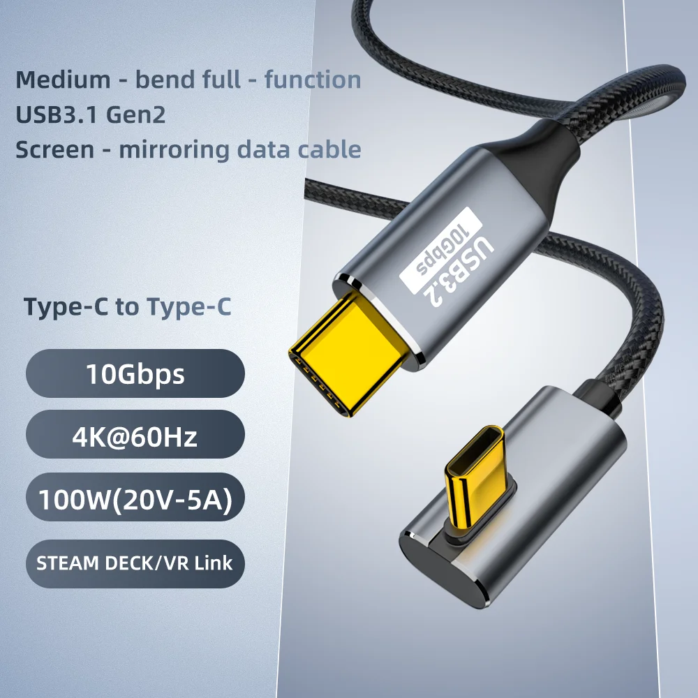 5A 100W USB C 3 Gen2 10Gbps Cable Type C to C  4k 60Hz Video Cable QC4.0 3.0 Fast Charging Cable For MacBook Pro Samsung Xiaomi