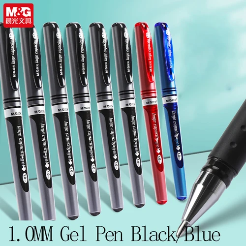 Imagen 2 del producto Bolígrafo de gel M&G de 1,0 mm para oficina, negocios, cartucho recargable negro y azul, punta ancha de gran capacidad, uso para estudiantes y oficina
