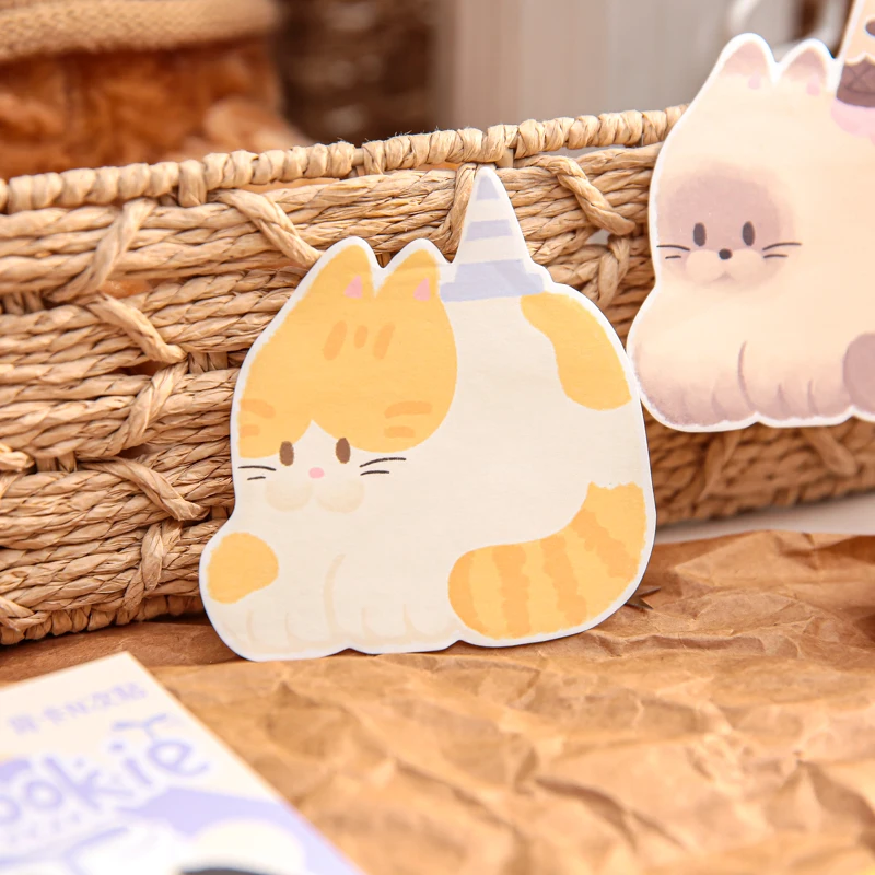 30 قطعة مظهر القط لطيف مذكرة الوسادة المواد ورقة الكولاج غير المرغوب فيه مجلة خلفية ورق تزيين المفكرة DIY بها بنفسك سجل القصاصات #2