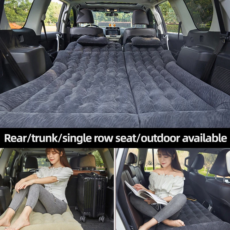 Off Road Car Inflatable Bed Dual-use Car Rear Travel Mattress SUV Sleeping Pad Trunk Universal Air Cushion Car Sleeping  Air Bed