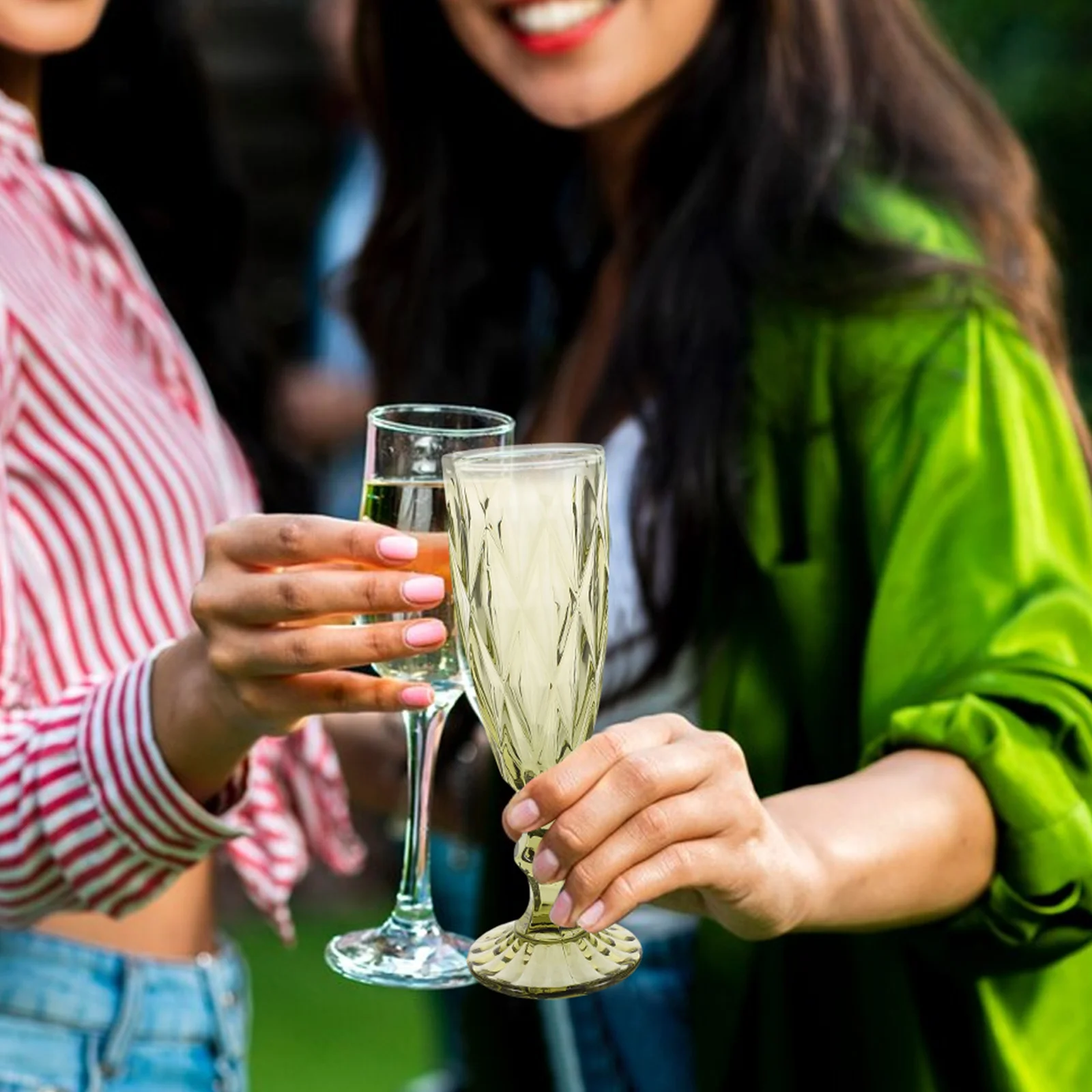 

Decorative Goblets Embossed Glasses Beverages Cups Fancy Drinking Drinks Carved Elegant