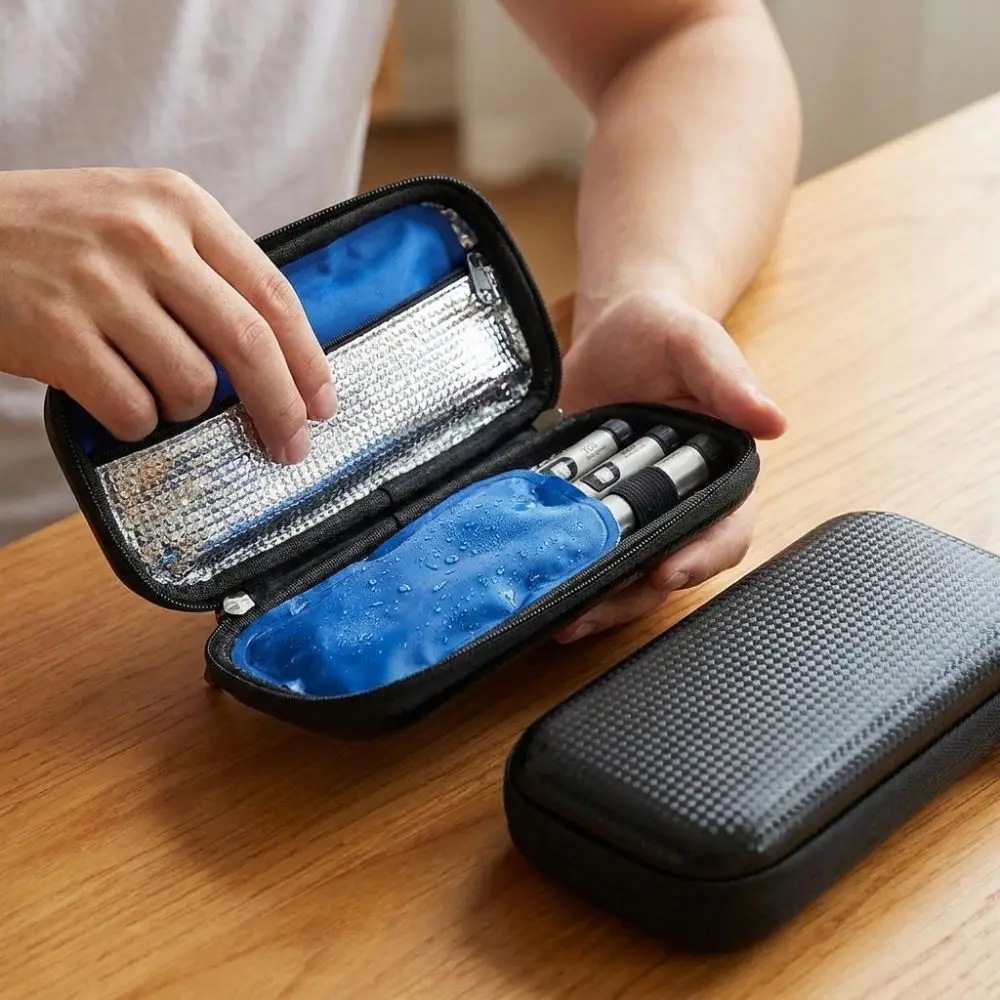 Waterproof Insulin Cooling Box Shockproof Thermal Insulated Liner Insulin Pens Storage Box Refrigerated Dust-proof